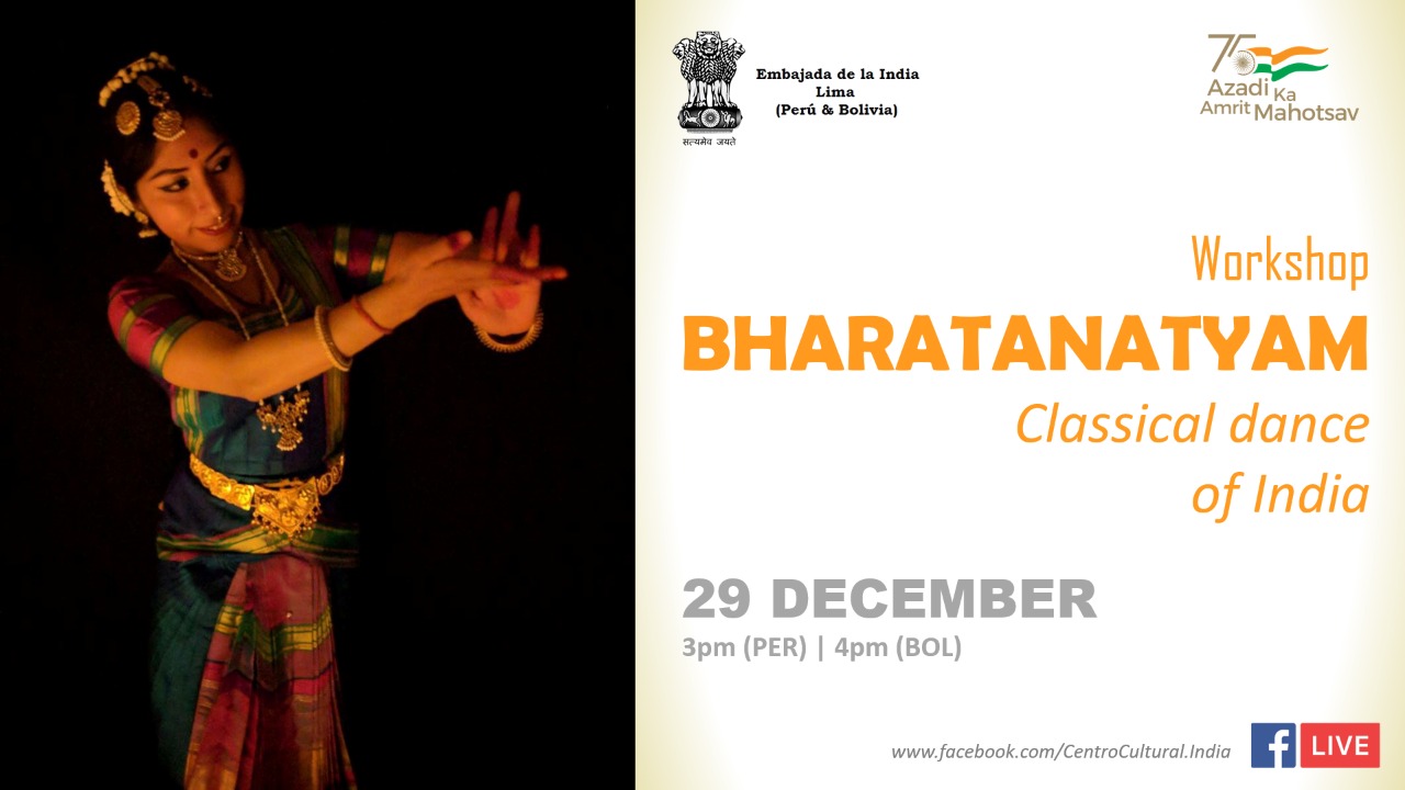 A workshop of Bharatanatyam organised by Embassy of India as part of Amrit Mahotsav celebrations